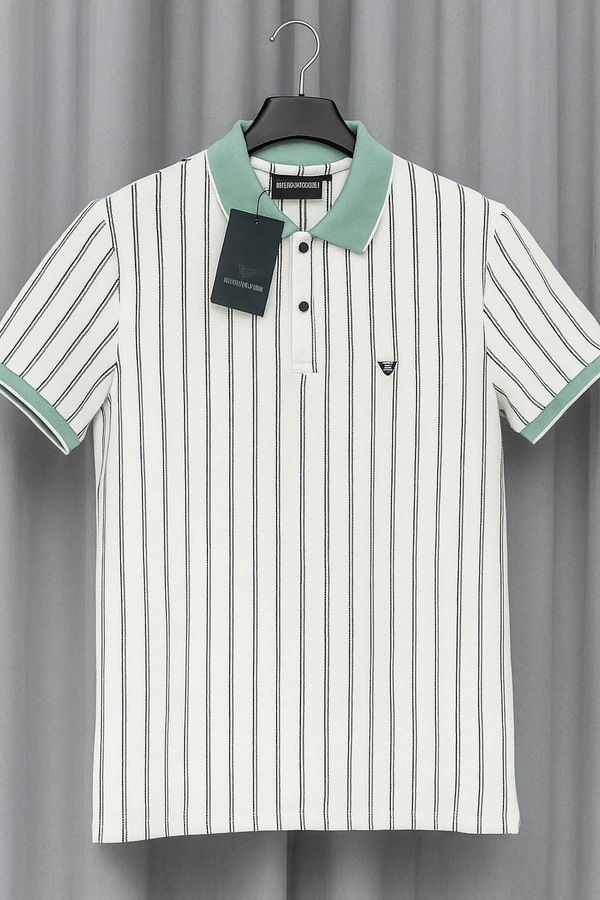  Half-sleeve polo t-shirt  - M, Brown