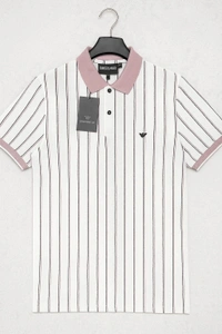  Half-sleeve polo t-shirt  - M, Brown