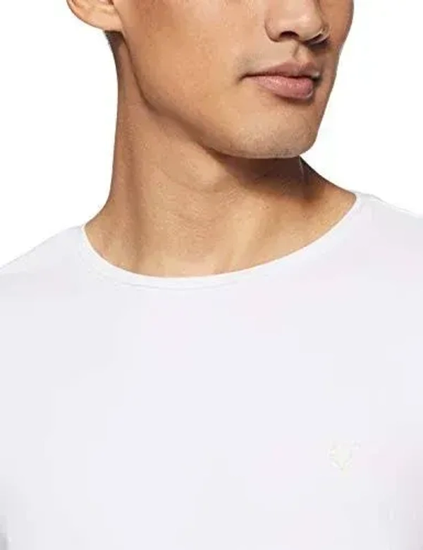 Half T-Shirt Round Neck For Men - L, White