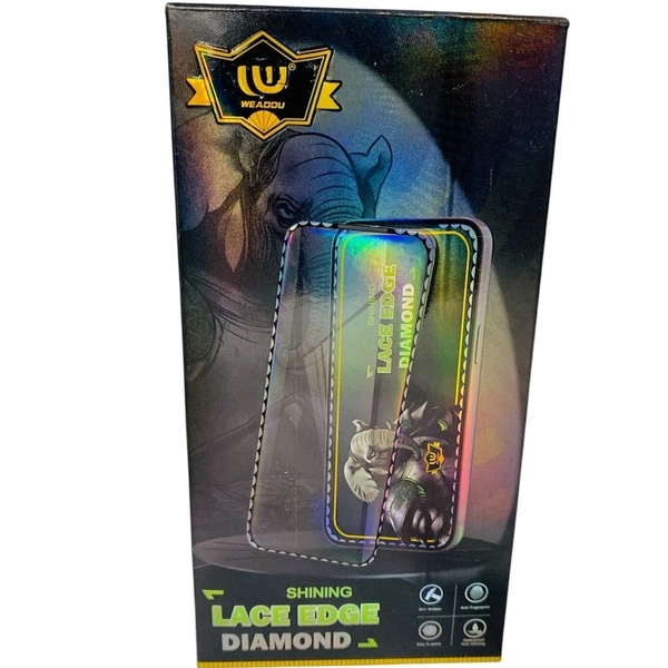 Diamond Lace Edge Cut Tempered Glass  - IP-15 PRO MAX