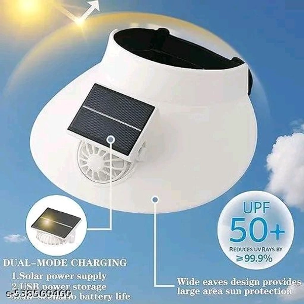 Cooling Solar Caps - White, Free Size