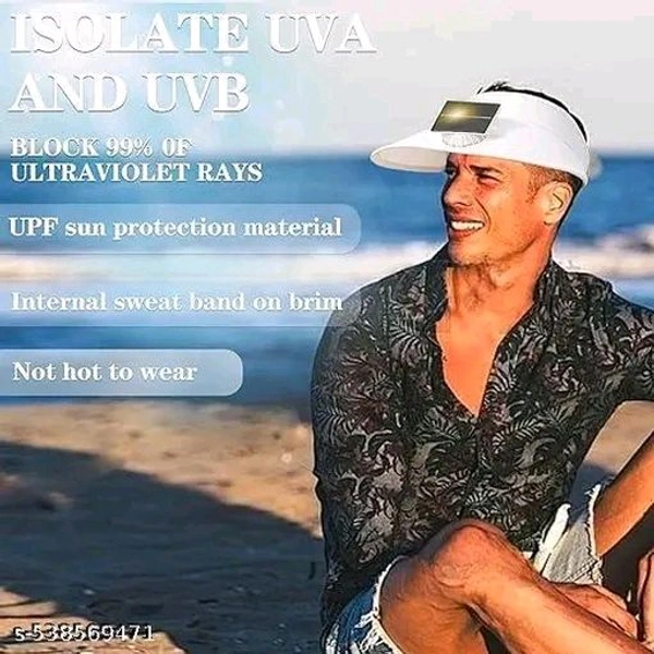 Cooling Solar Caps - White, Free Size