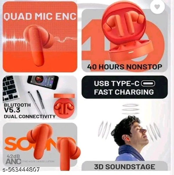 CMF buds 2 Pro with 13mm bass drivers - orange, .