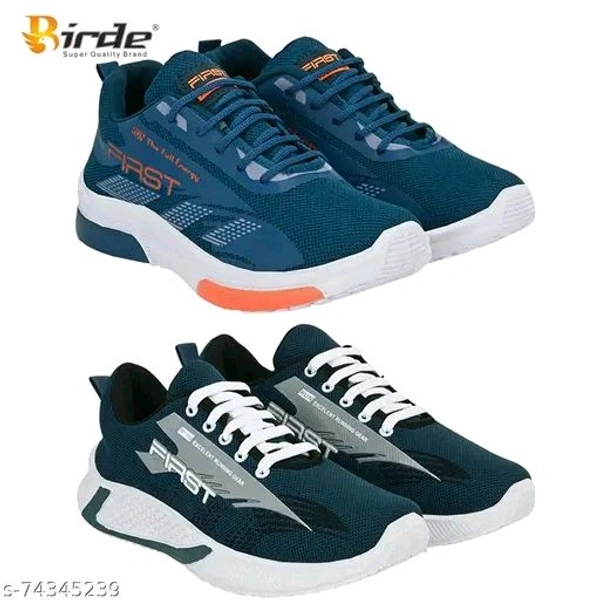 Birde Branded Shoes Blue And Black Combo Of 2 - 6