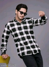 First Check shirt for mens - S