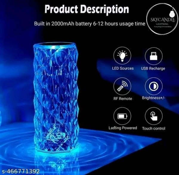 Touch Crystal Lamp 16RGB colour changing 