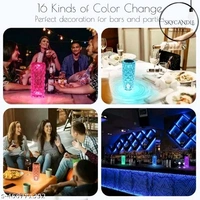 Touch Crystal Lamp 16RGB colour changing 