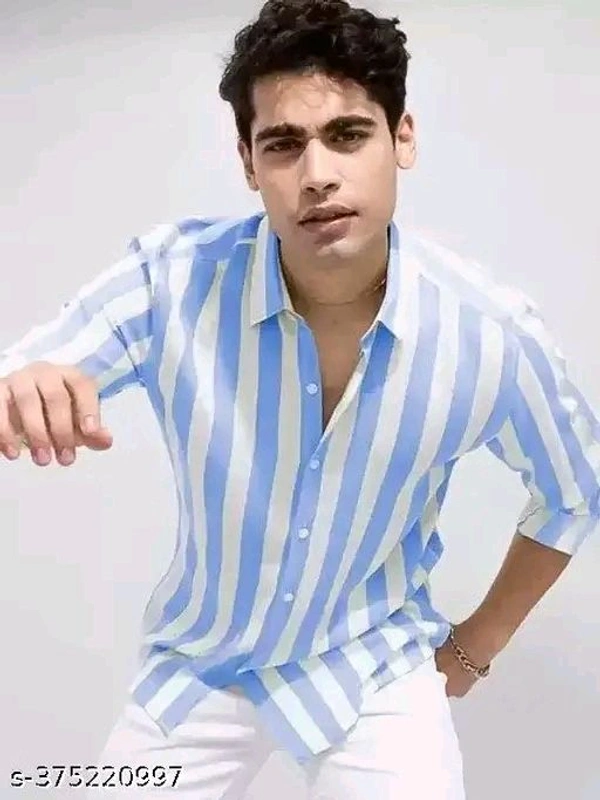Multicolour Striped Shirts - Pink, L