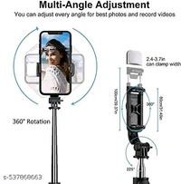 3 in 1 Selfie stick With remove tripod With LED light