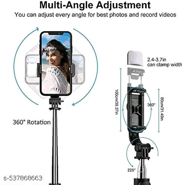 3 in 1 Selfie stick With remove tripod With LED light