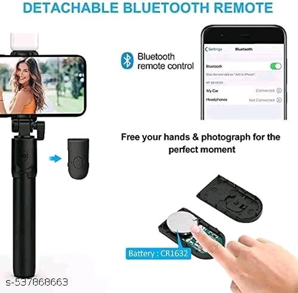 3 in 1 Selfie stick With remove tripod With LED light
