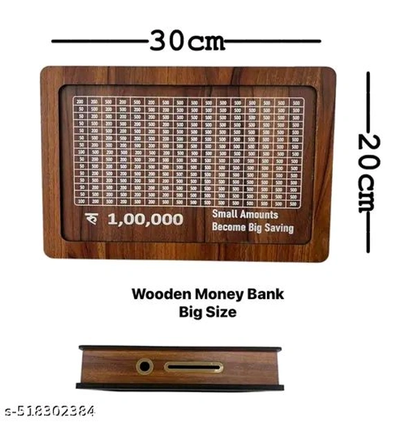 Catalog Name:*Fancy Kids Money Banks*
Material: Wood
Type: Handicraft Piggy Bank
Battery Required: No
Battery Included: No
Recommended Age: Above 4-6 Years
Net Quantity (N): 1