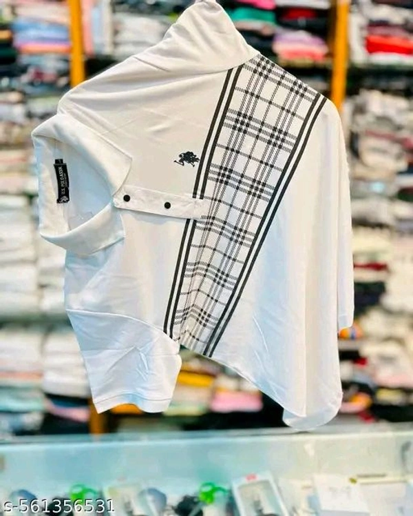 Men Polo Neck T-shirt || Regular T-shirt For Men - L