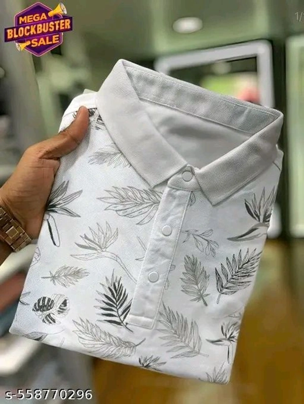 White Polo Tshirt - L