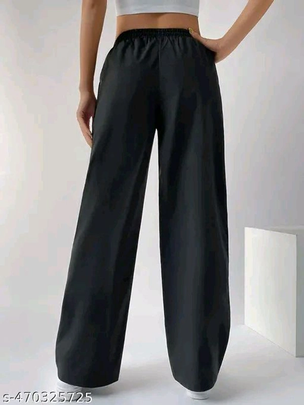 Black White Line Trouser  - Black