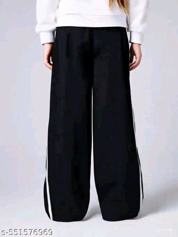 Monochrome Flow Wide-leg track Pants  - Black, L