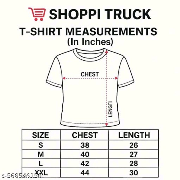 Men Printed Typography Round Nack T-shirt  - XL