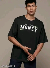 Oversized Back Printed T Shirt  - S