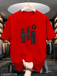 Back Printed Round Neck Oversized Tshirt  - Red Orange, S