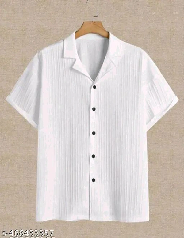 HALF SLEEVE SHIRT BLACK AND WHITE 2 PCS - M