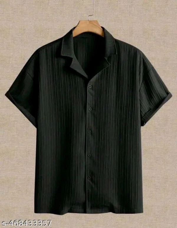HALF SLEEVE SHIRT BLACK AND WHITE 2 PCS - M