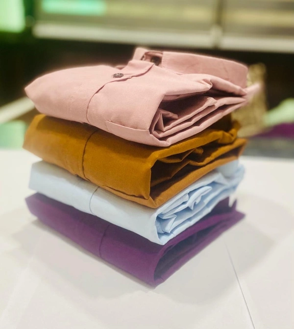 Plain Shirts For Men - 4 Pc Combo Stylish & Comfortable - S-36