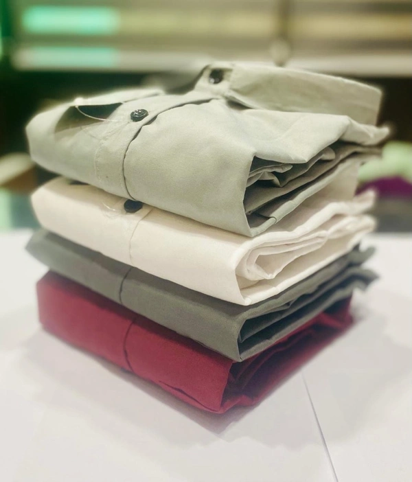 Plain Shirts For Men - 4 Pc Combo Stylish & Comfortable - S-36