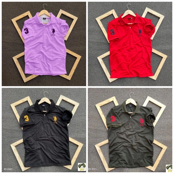 Polo Men's Plain T- Shirt Combo - Pack Of 4 | Premium Cotton | Casual Wear - XL-42