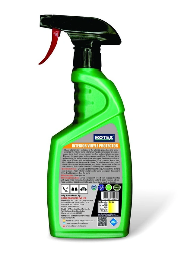 Rotex Interior Vinyl Protector 500 ml Spray  - free, green