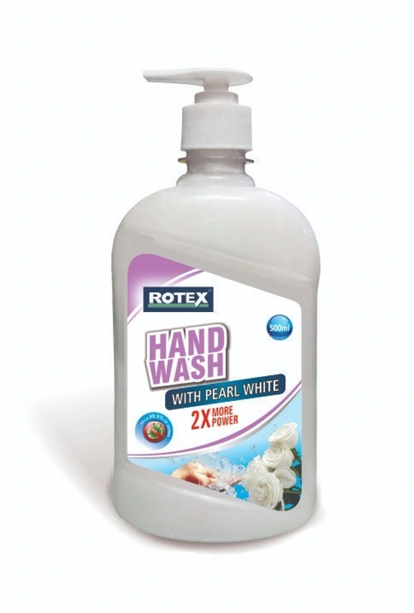 Rotex Hand Wash Pearl White 500 ml - free, white