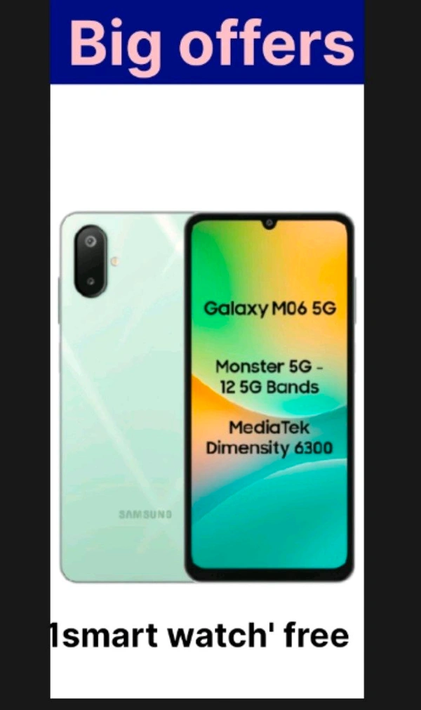  New Mobile Samsung Galaxy M06 5G 4GB RAM, 128 GB Storage) | MediaTek Dimensity 6300 