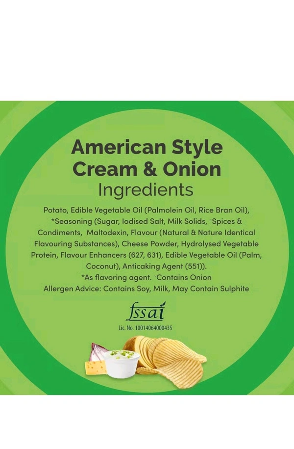 Frito-Lay. Lays American Style Cream & Onion - 48gm.