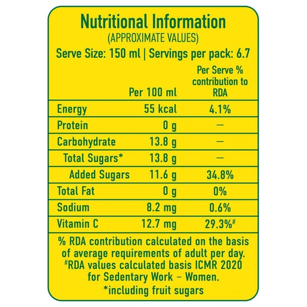 Real. Real Fruit Power Apple Juice - 1 Ltr.