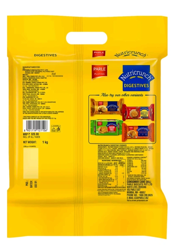 Parle. Parle Nutricrunch Digestive Biscuits - 1 Kg.