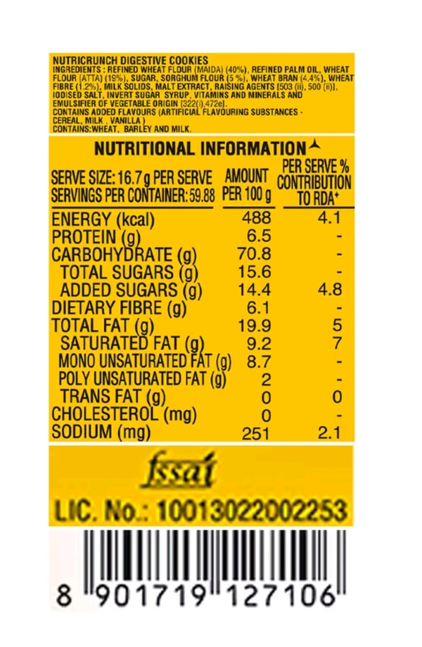 Parle. Parle Nutricrunch Digestive Biscuits - 1 Kg.