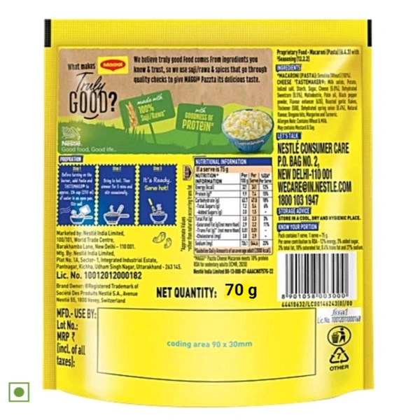 Nestle. Maggi Cheese Macaroni Pasta - 70 gm.