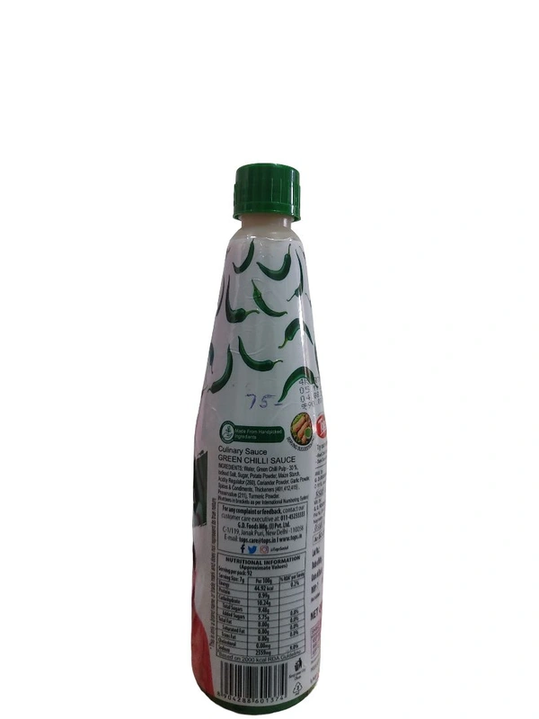 Tops. Tops Green Chilli Sauce - 650 gm.
