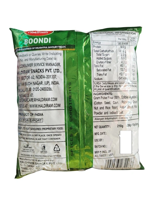 Haldiram's. Haldiram's Raita Boondi - 210 gm.