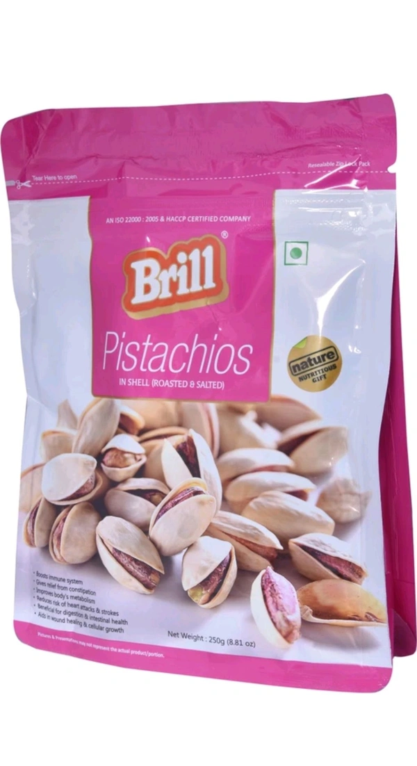 Brill. Pistachios (Pista) Roasted & Salted - 250 gm.