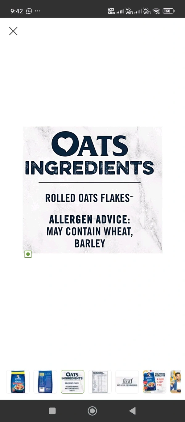 Quaker. Quaker Rolled Oats - 1 Kg.