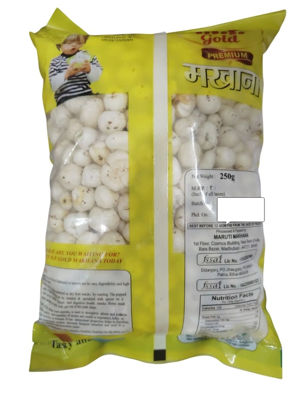 Maruti Makhana. M.P Gold Premium Makhana - 250 gm.