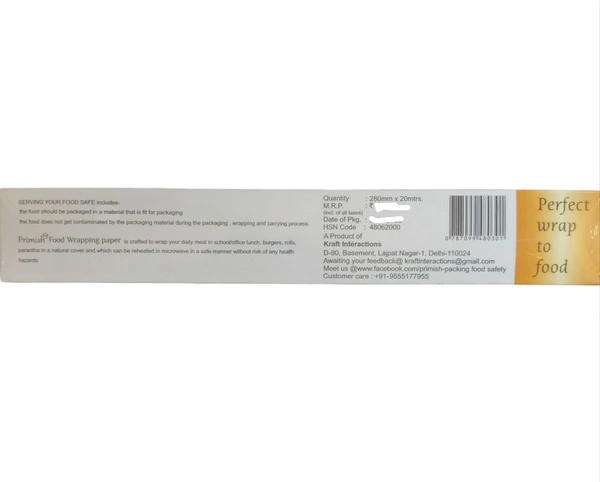 Kraft Interactions. Primish Food Wrapping Paper - 20 Mtrs.