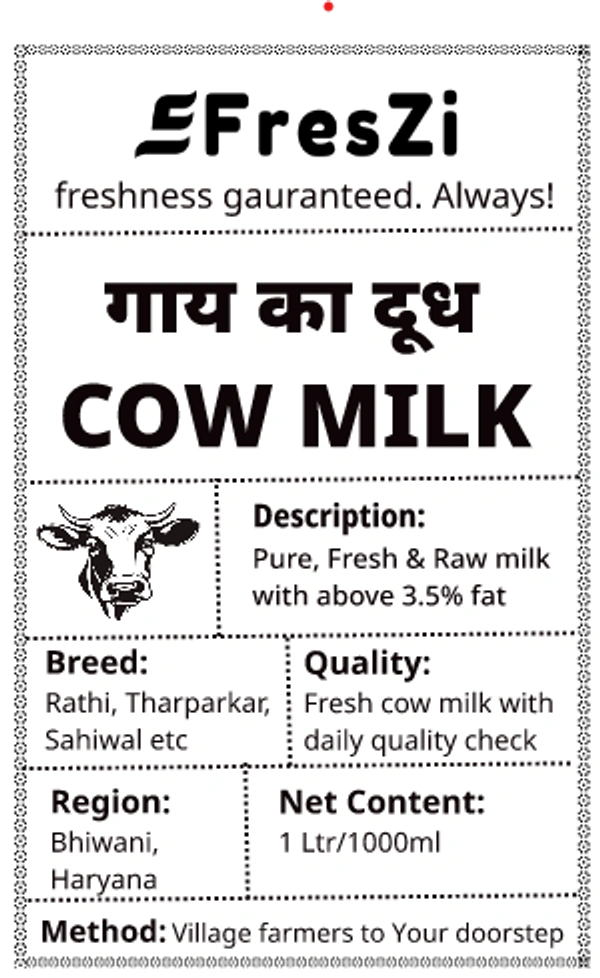 Freszi Cow Desi Milk Bottle