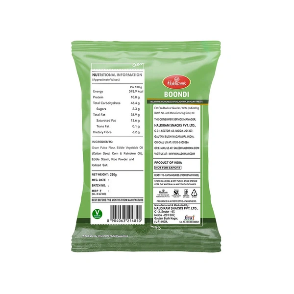 Haldiram's Boondi - 210 gm - 210 gm