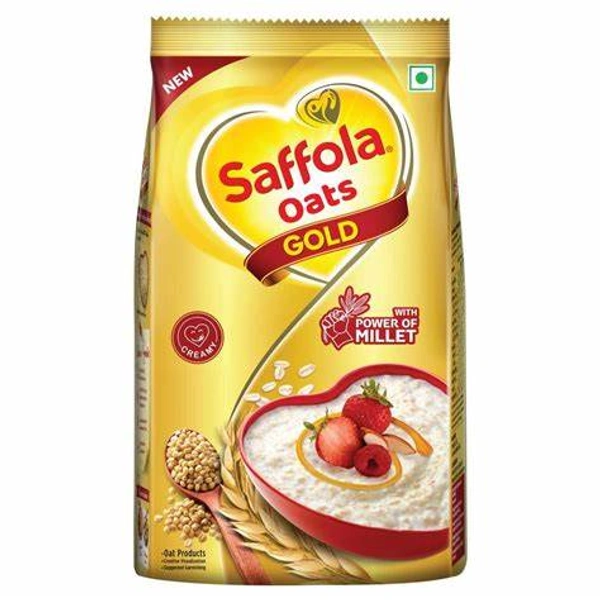 Saffola Gold Unflavored Rolled Oats (With Millet) - 1.5 kg - 1.5 kg
