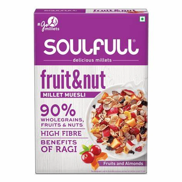 Tata Soulfull Millet Muesli With 90% Fruits, Nut & Wholegrain Cereal - 700gm