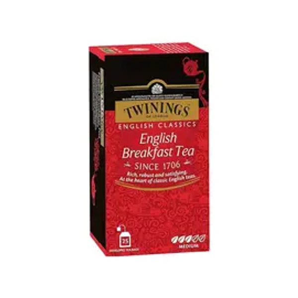 Twinings English Breakfast Tea Bags - 25 Units