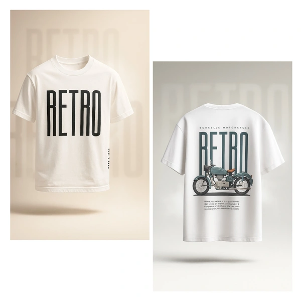 IMAGEPRINTS RETRO (WHITE EDITION) Over-Size TEE. - XL