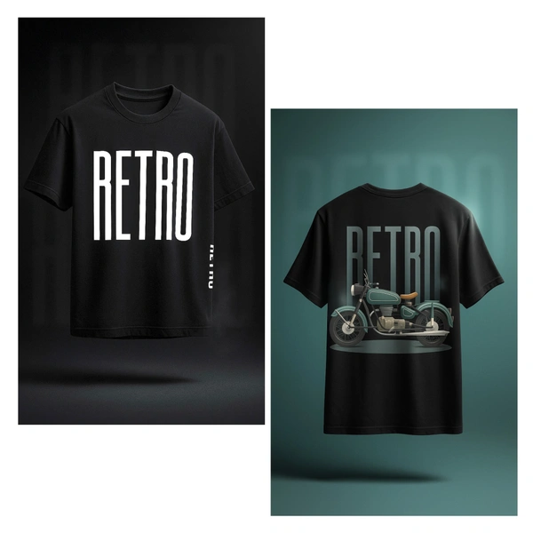 IMAGEPRINTS RETRO (BLACK EDITION) Over-Size TEE. - L