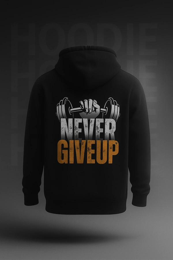IMAGEPRINTS Never Give Up HOODIE Specially for GYM Bro's